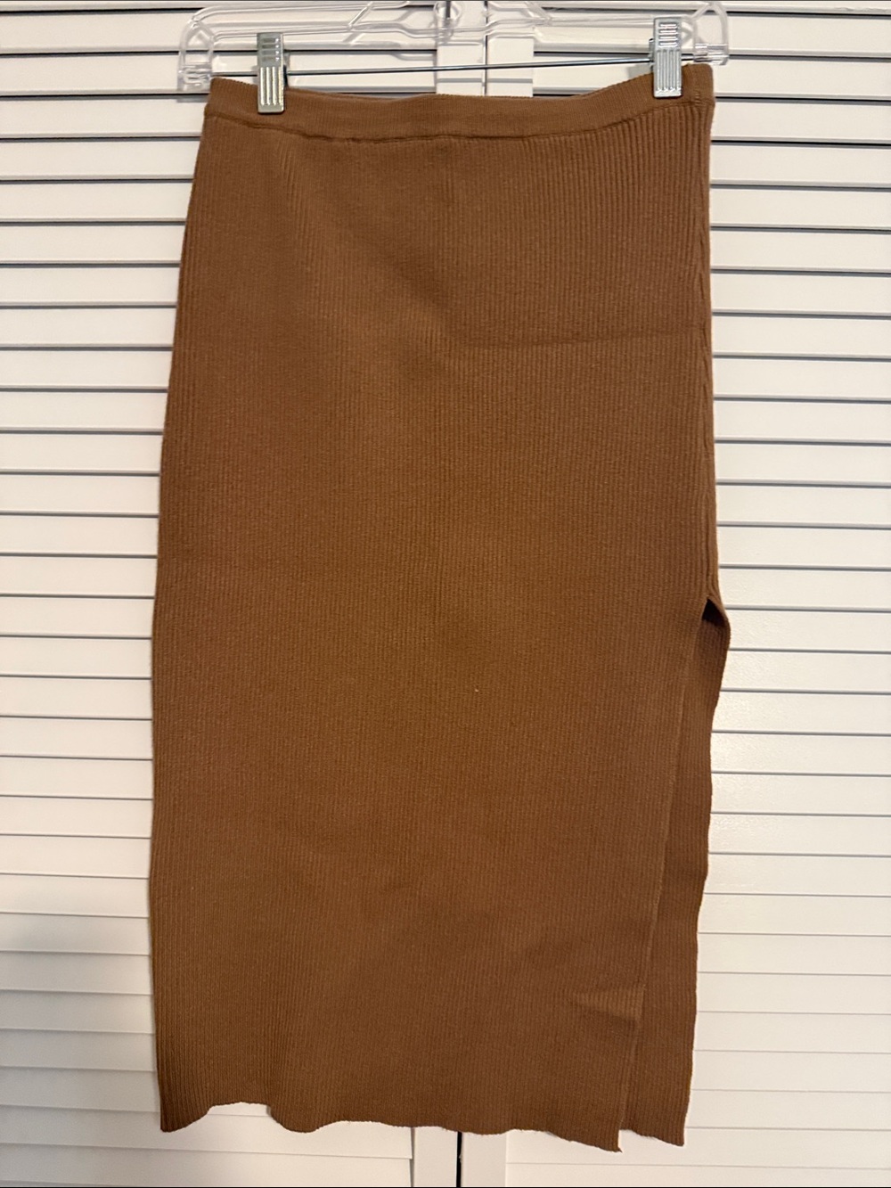 Lulus Brown Ribbed Knit Two-Piece Set - Picture 3 of 5